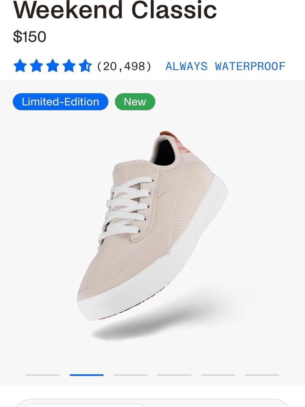 Vessi Weekend Classic Knit Lace-Up Sneakers